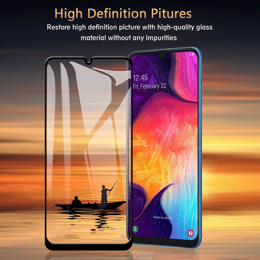 9D Glass For Samsung Galaxy A50 A20 A10 A40 A 30 S A30S A51 3D Tempered Glass on Samsun A 50 A 51 Safety Pelicula De Vidro Films