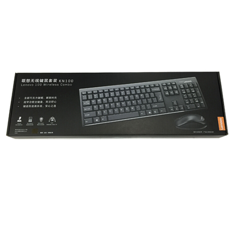 Lenovo original trådlös mus kit  kn100 slim notebook desktop spel mus kit kontor tangentbord mus mini tangentbord mus