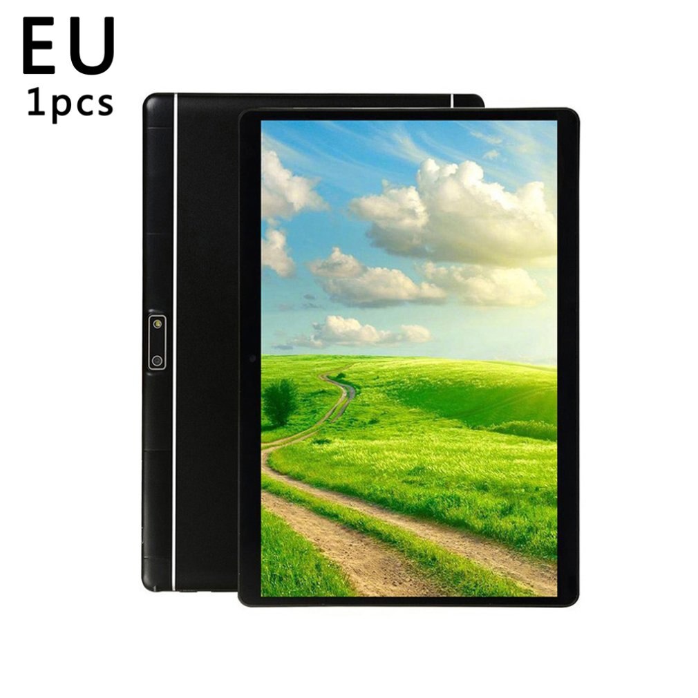 Tableta de 10,1 pulgadas, ordenador Ips, pantalla Hd, Memoria Wifi inalámbrica, 1 + 16GB, GPS, Android, sistema de Gas, tableta Android: EU BLACK