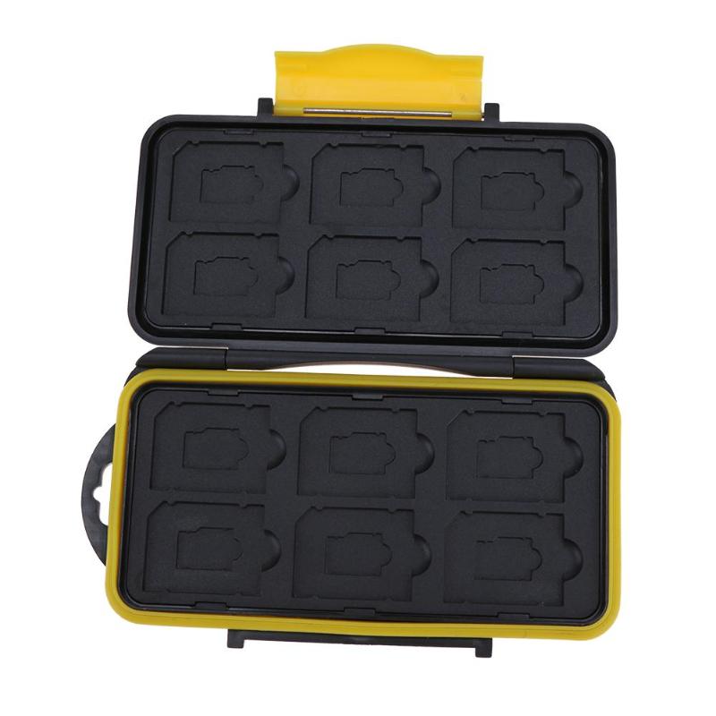 Memory Card Case Box Opslag Houder 12 SD 12TF Micro Sd-kaart 24 Kaarten Harde Tas Waterdichte plastic vormige