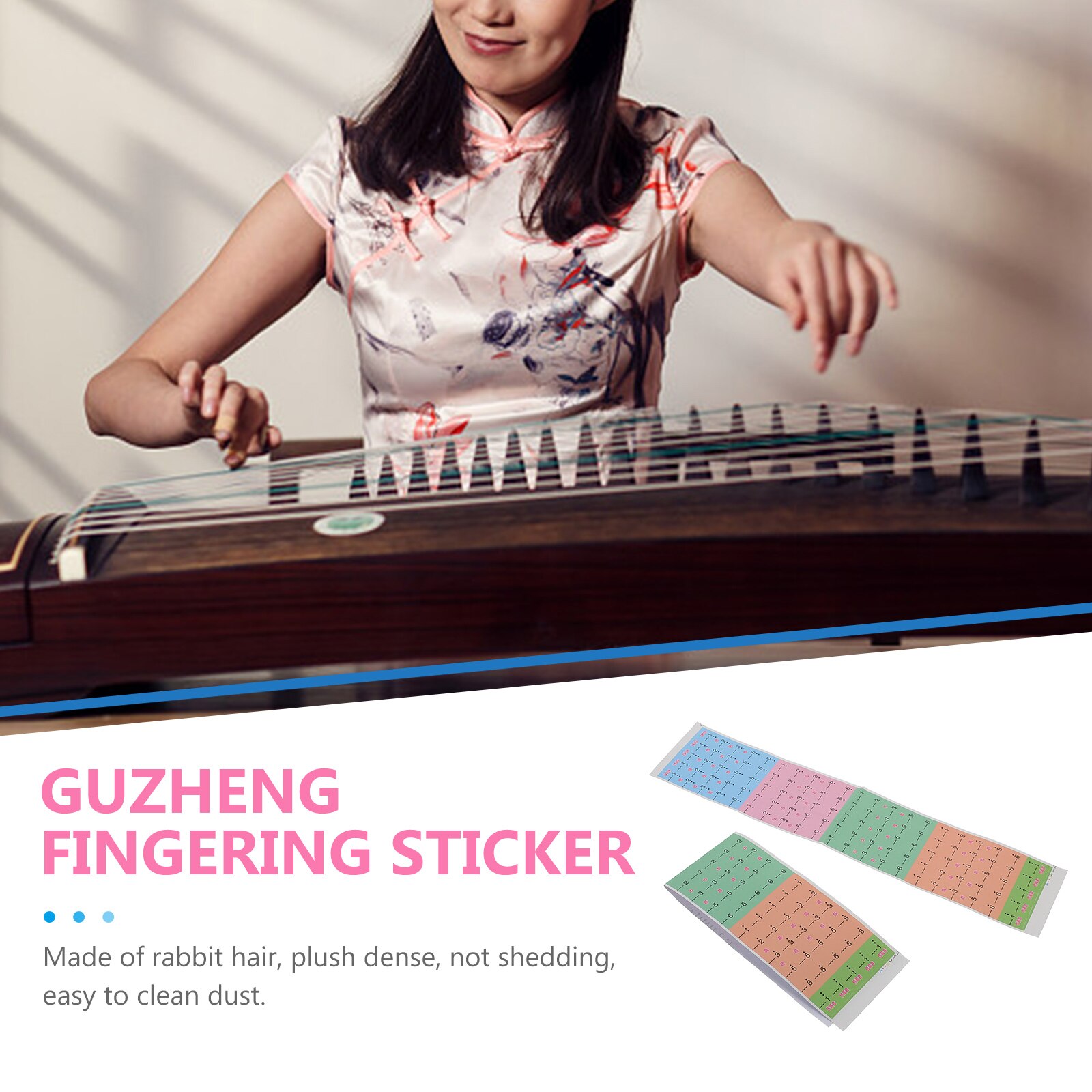 2Pcs Guzheng Scale Stickers Chinese Guzheng Notes Stickers for Beginner Practice