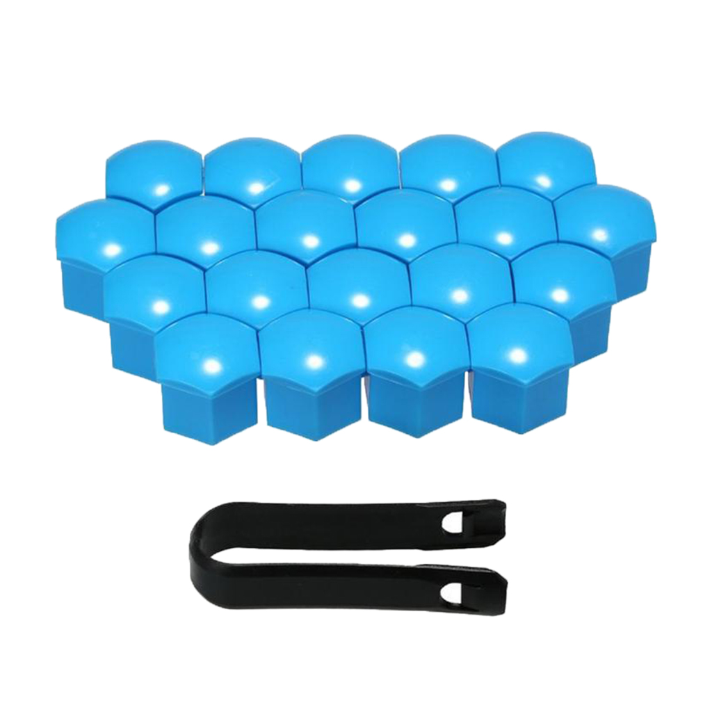 20x Car Wheel Nut Cover Bolt Center Caps 0.74inch Tire Nut Lug Black Clip