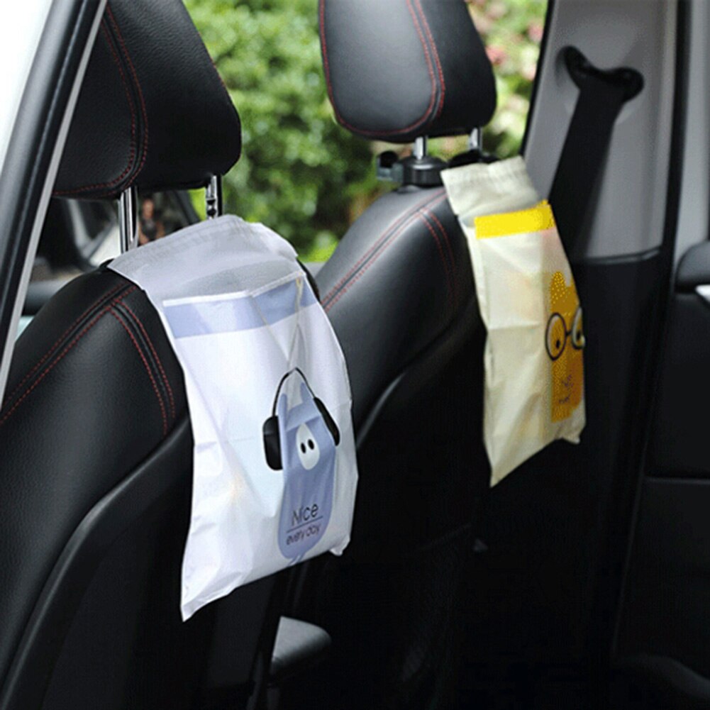 15pcs Car Trash bag Disposable Self-Adhesive Car Biodegradable Trash Rubbish Holder Garbage Storage Bag Vomit Bags Car Trash bin