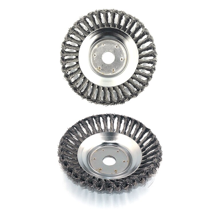 6/8 Inch Steel Wire Grass Trimmer Head Lawn Mower Twisted Wire Wheel Weeding Trimmer Brush Cutter Garden Lawn Supplies