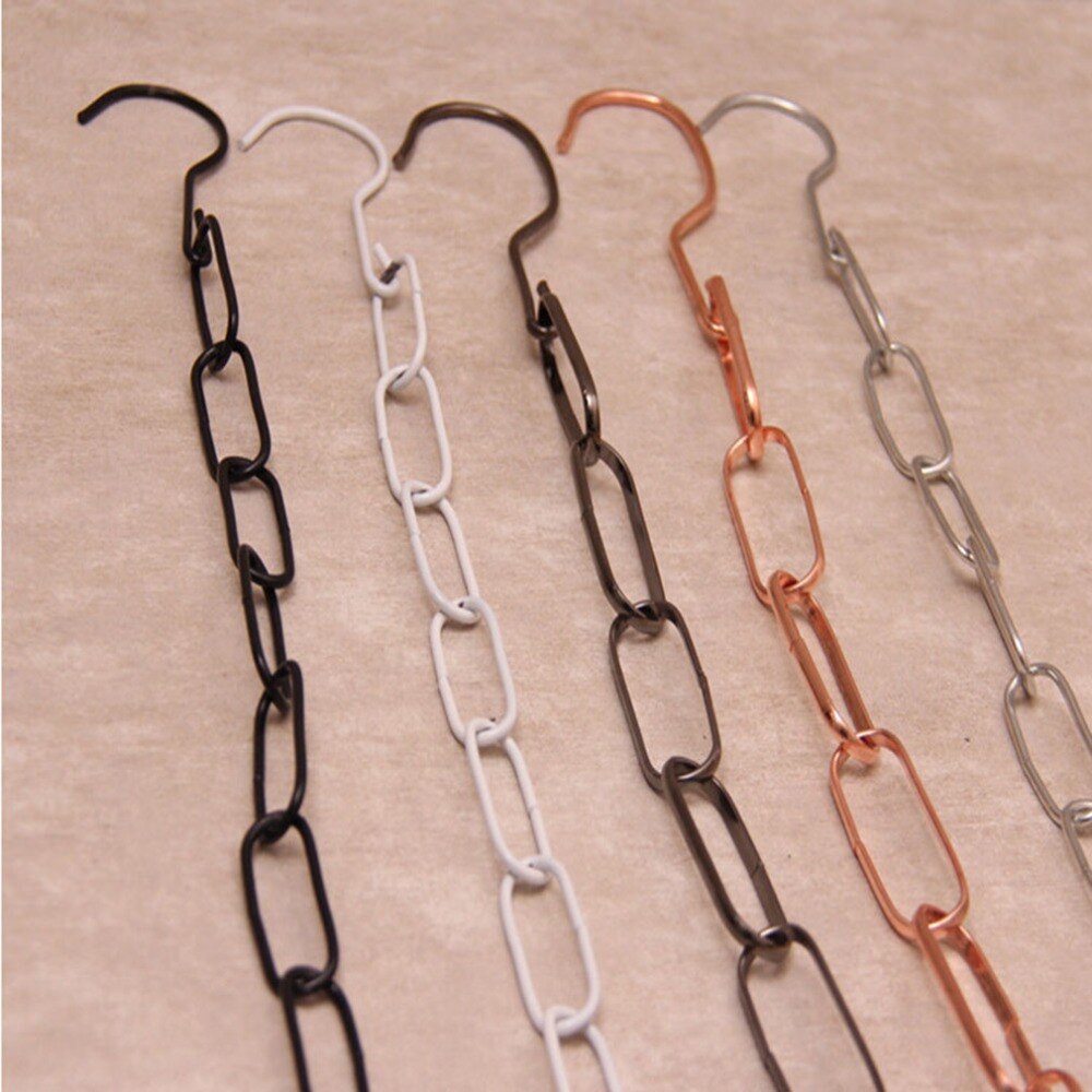 Cadena colgante de Metal para Ropa con gancho, ganchos para colgar Ropa, varios perchas, anillos de exhibición, Ropa Colgada