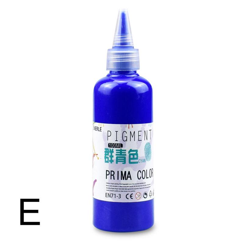 Multicolor Kindergarten School Painting Art Student Art Watercolor Paint Finger Washable Big Toddler Child Paints Diy Paint B3a4: E