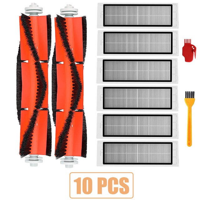 Kits d'accessoires pour xiaomi Roborock S50 S51 E25 S5 E20 C10 Roborock Robot pièces d'aspirateur filtre brosse latérale rouleau brosse: plum