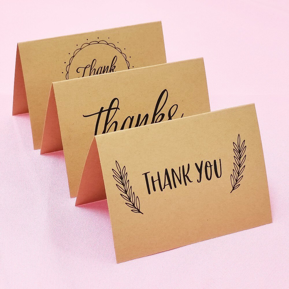 10Pcs Kraft Paper Thank You Card Large 4x6'' Business Note Cards Perfect For Graduation Baby Shower Wedding Greeting Cards