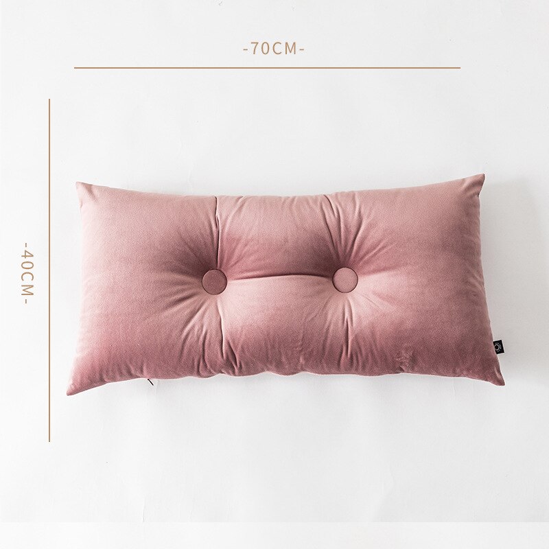 Fluweelzacht zitkussen vliegtuig zwanger lang kussen voor slapen lounge stoel kussens: Roze 40 x 70cm