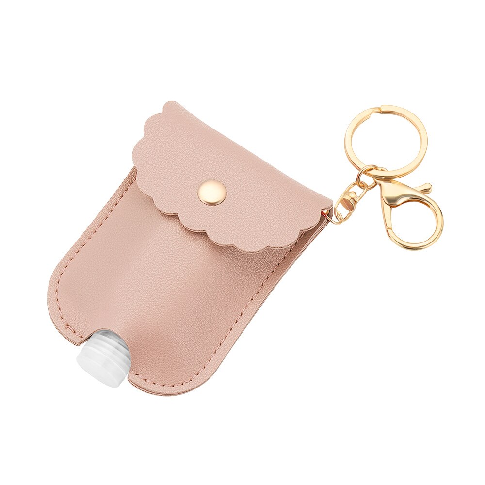 30ml Hand Washing Bottle Keychain Holder Flip Cap Reusable Travel Refillable Bottles Soap Containers with Keyring Portable: Type1 pink