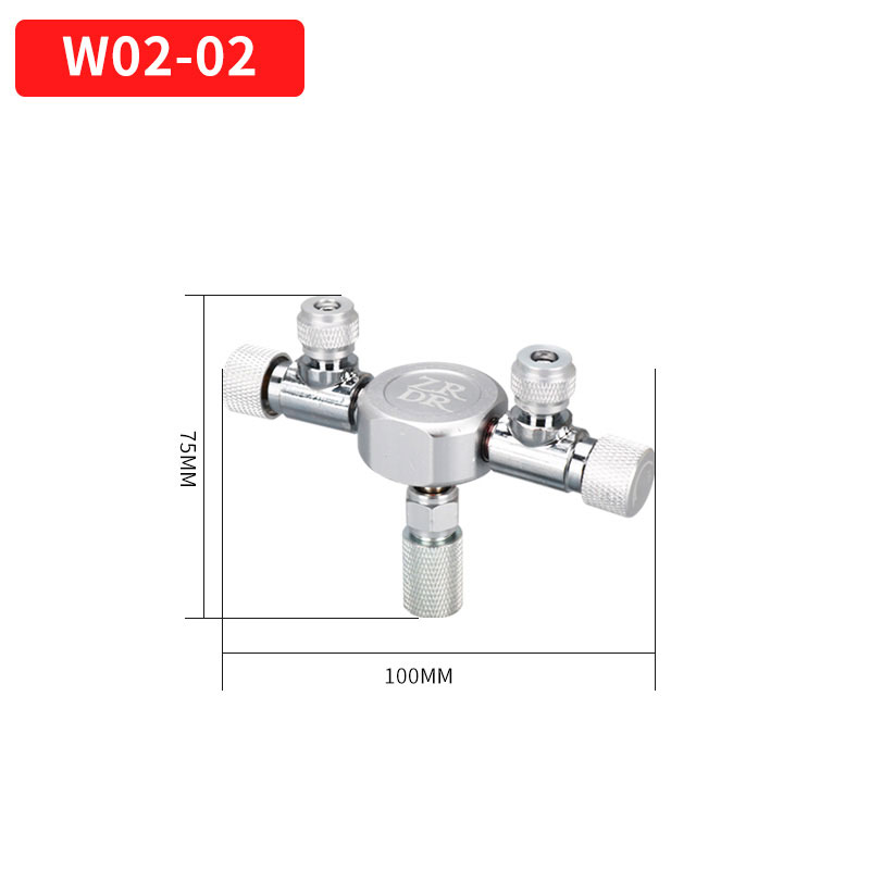 ZRDR – distributeur de CO2 multi-voies pour Aquarium en acier inoxydable, vanne à aiguille de séparation, clapet anti-retour, compteur de bulles pour régulation de solénoïde: WHITE