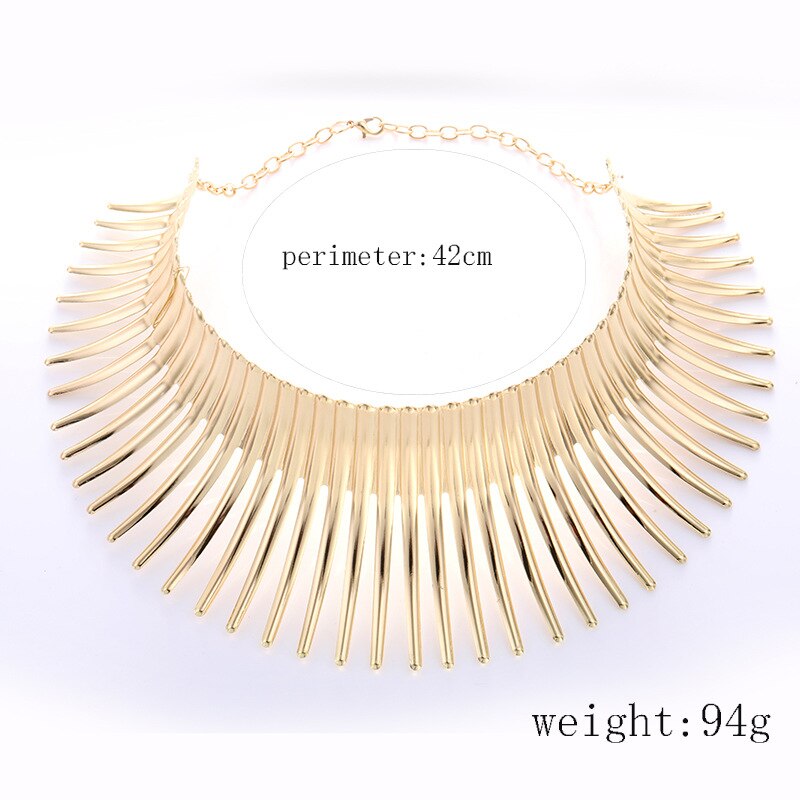 LNRNAN Ethnic Neck Choker Necklace For Women Jewelry Accessories Metal Collar Necklaces Female