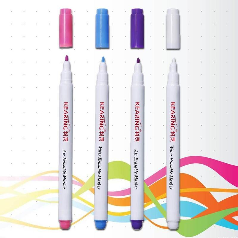 4pcs/set Erasable Pen Easy Wipe Off Water Soluble Fabric Marker Pen Temporary Marking School And Office Marker Pen DGC1183A