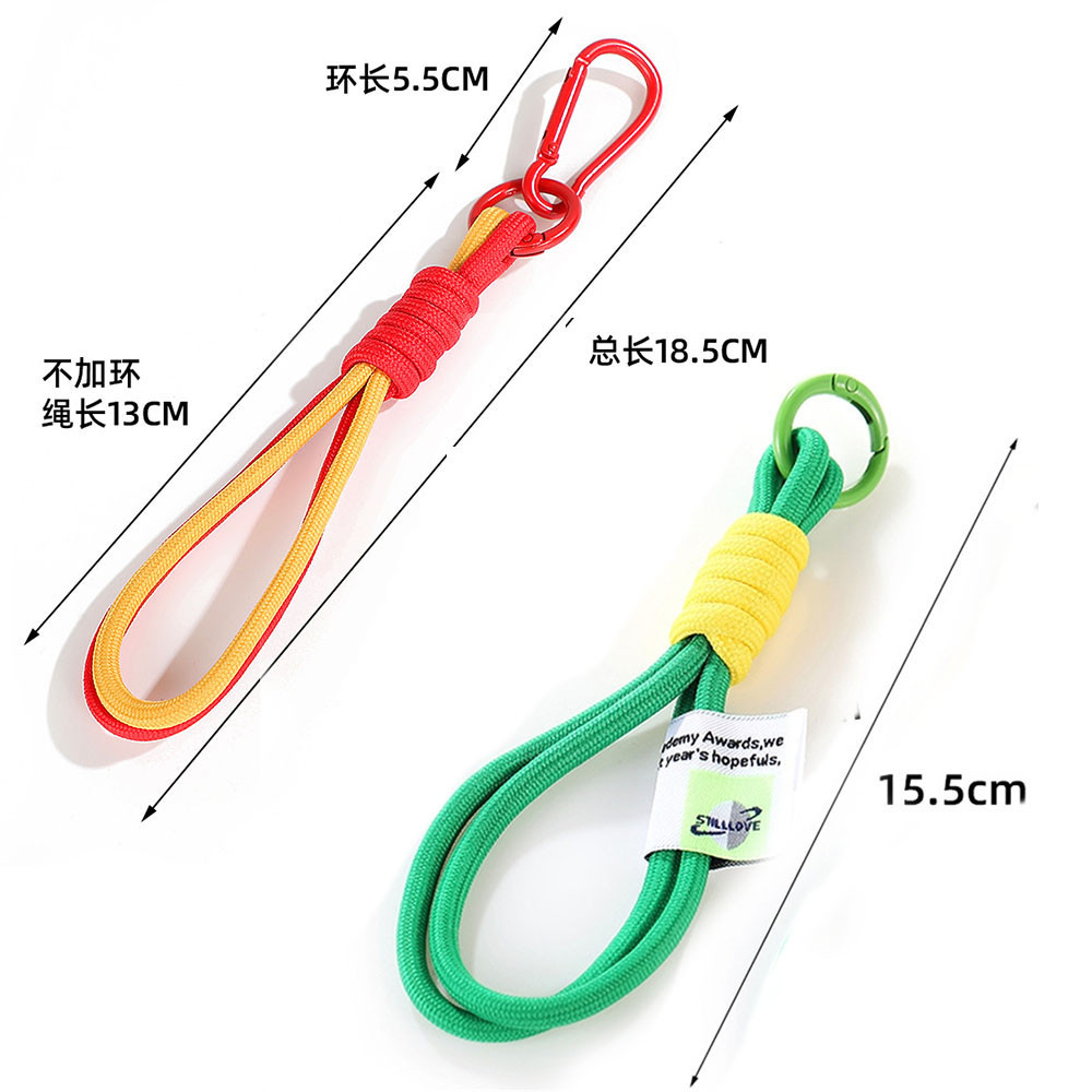 Llaveros con cordón tejido , llaveros de cuerda trenzada antipérdida coloridos, llavero de coche, mochila, accesorios colgantes,