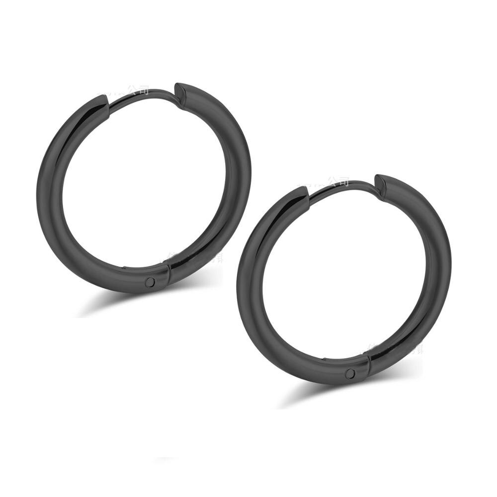1 Paar Roestvrijstalen Oorringen Voor Vrouwen Meisje Gouden Kleur Huggies Stud Eenvoudige Kleine Cirkel Helix Piercing Hoepels Oor Sieraden: GRIJS / Silver Plated