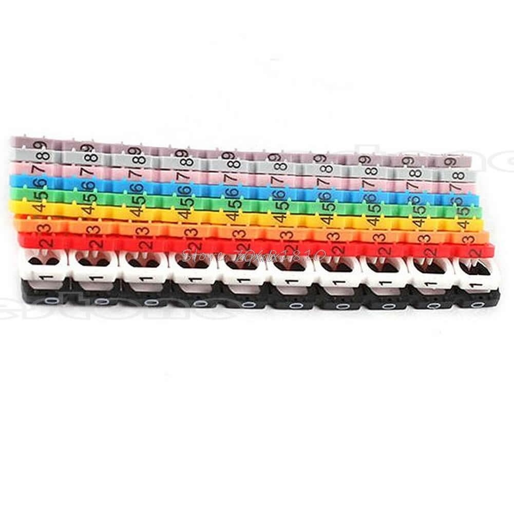 100Pcs RJ45 RJ11 RJ12 Color Numeric Cable Label Mark Whosale