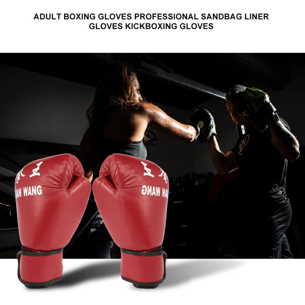 Red & Black Adult Boxing Gloves Sandbag Liner Gloves Kickboxing Gloves Pugilism Men Women Training Fighting Tool