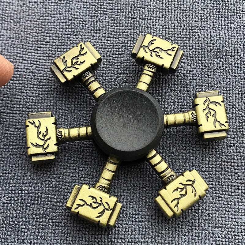Fidget Spinner Brass Color Zinc Alloy Metal Exterior Smoothstress reliever Toys For Children Adult
