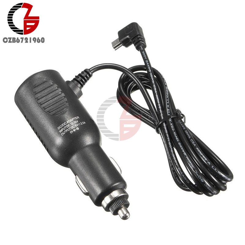 MINI USB Car DC 5V 2A Power Charger Adapter Cord Cable For DVR Garmin GPS Nuvi