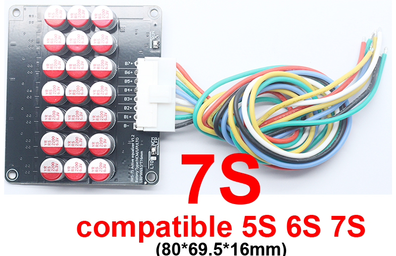 1A 3A 5A 6A Balans Li-ion Lifepo4 LTO Lithiumbatterij Actieve Equalizer Balancer Board Condensator 3S 4S 5S 7S 8S 10S 16S 20S BMS: Bruin / 10A