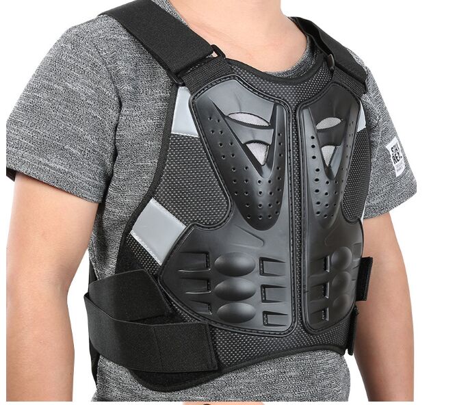 Protector de espalda para motocross, mallas protectoras negras de para la espalda, patinaje, nieve, armadura para motocicleta, XL, L, accesorios para coche: L