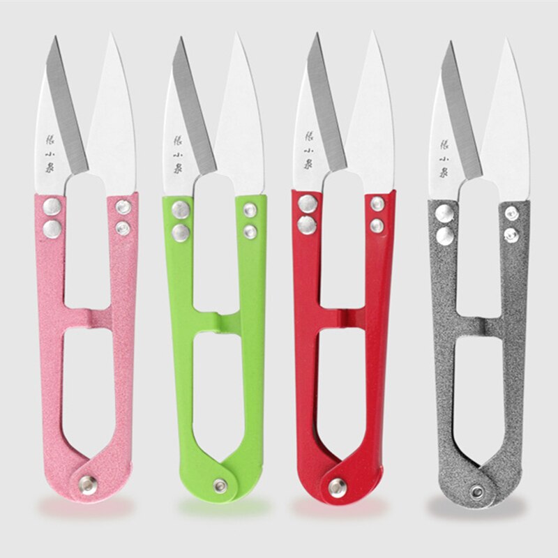 U shape yarn thread trimmer sewing scissors cut cross stitch embroidery office portable scissors clothing tailor scissors