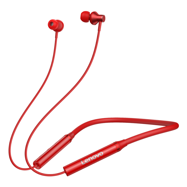 Auricolari Bluetooth originali Lenovo lui05X auricolari senza fili cuffie magnetiche con archetto da collo cuffie sportivo impermeabili con microfono: rosso