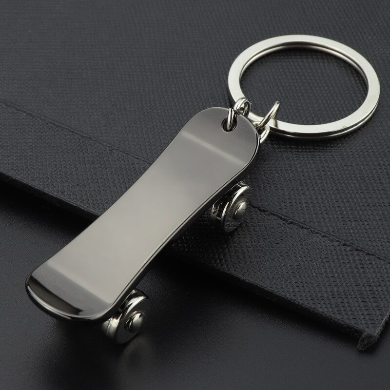 LLavero de Metal para parejas, accesorio para llaves de patines de dibujos animados, patinaje sobre ruedas, de , de , 10 unids/lote: gray
