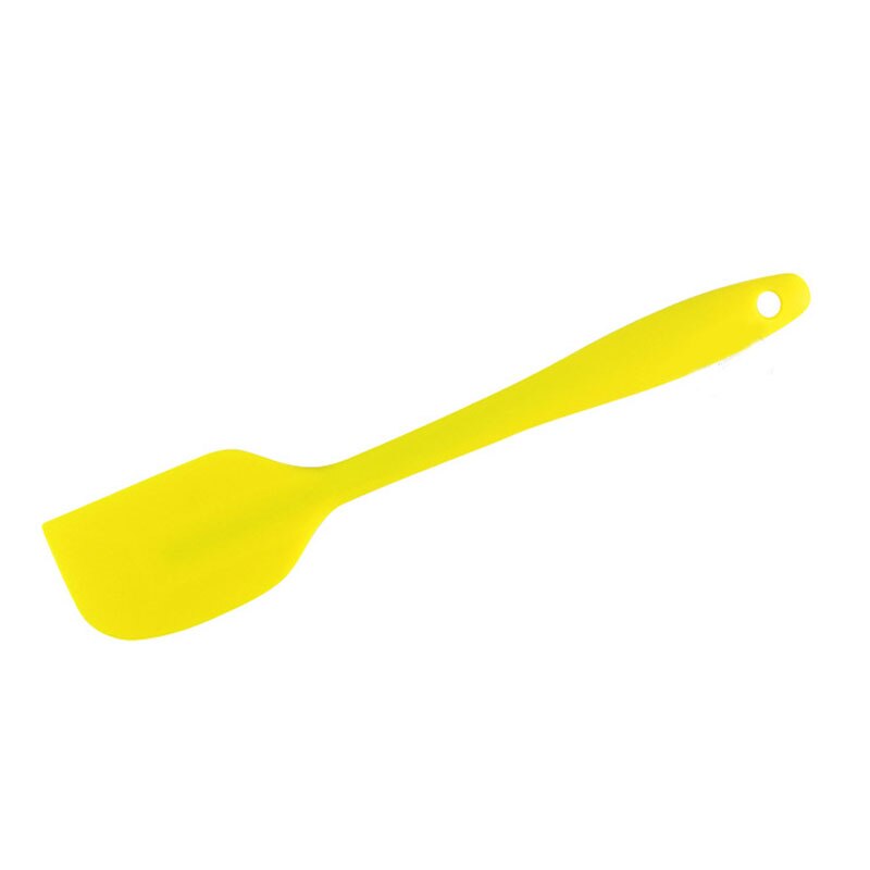 Classic Multicolor Food Grade Non Stick Butter Silicone Spatula Set Cookie Pastry Scraper Cake Baking Spatula Silicone Spatula: Yellow