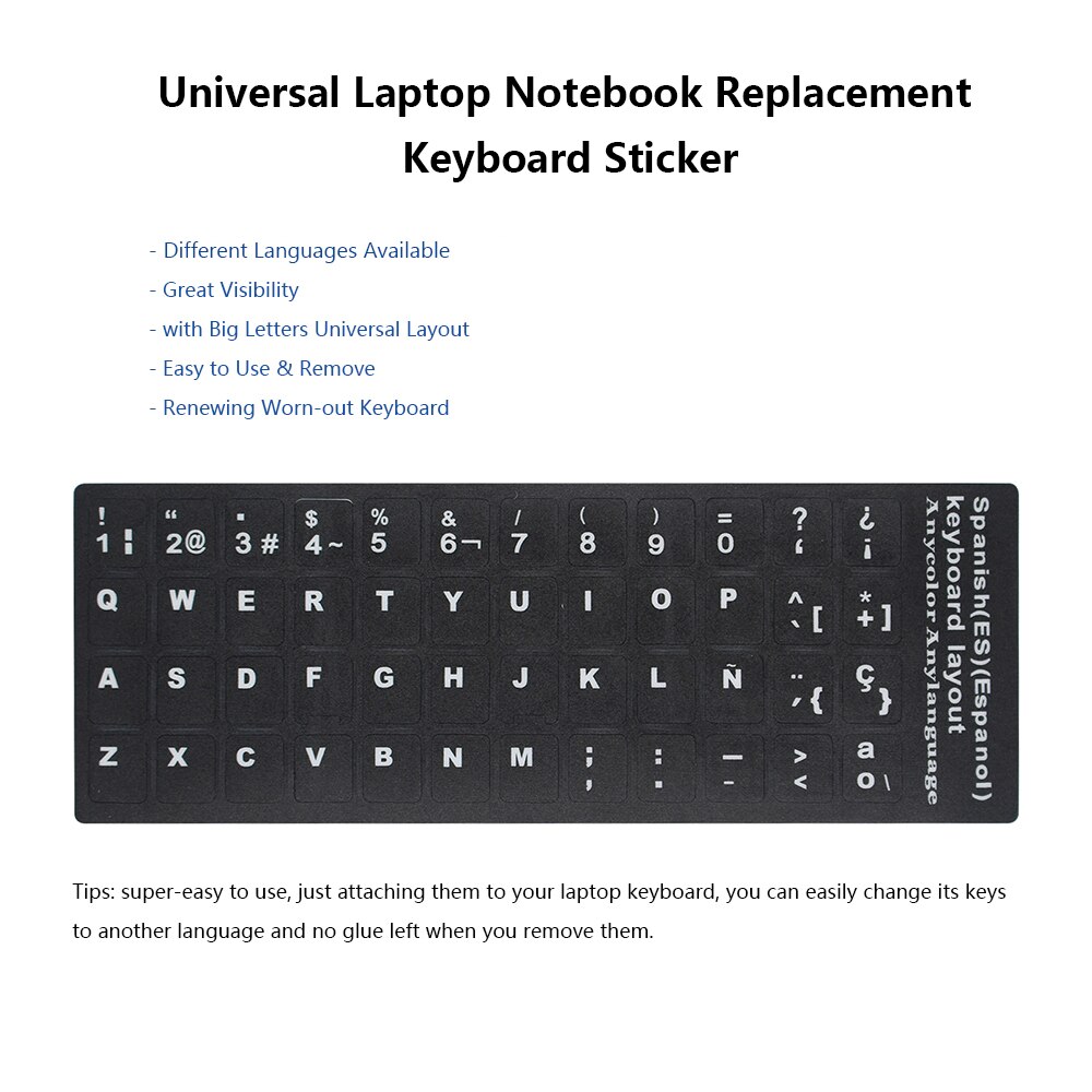 Halksäkra slitstarka ryska bokstäver tangentbord klistermärken för laptop vattentäta tangentbord klistermärken engelska alfabetet layout arabiska