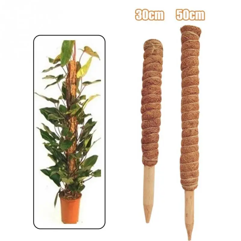 Palo de tótem de Coir para plantas trepadoras, palo de coco seguro para jardinería, vides y enredaderas, soporte para plantas