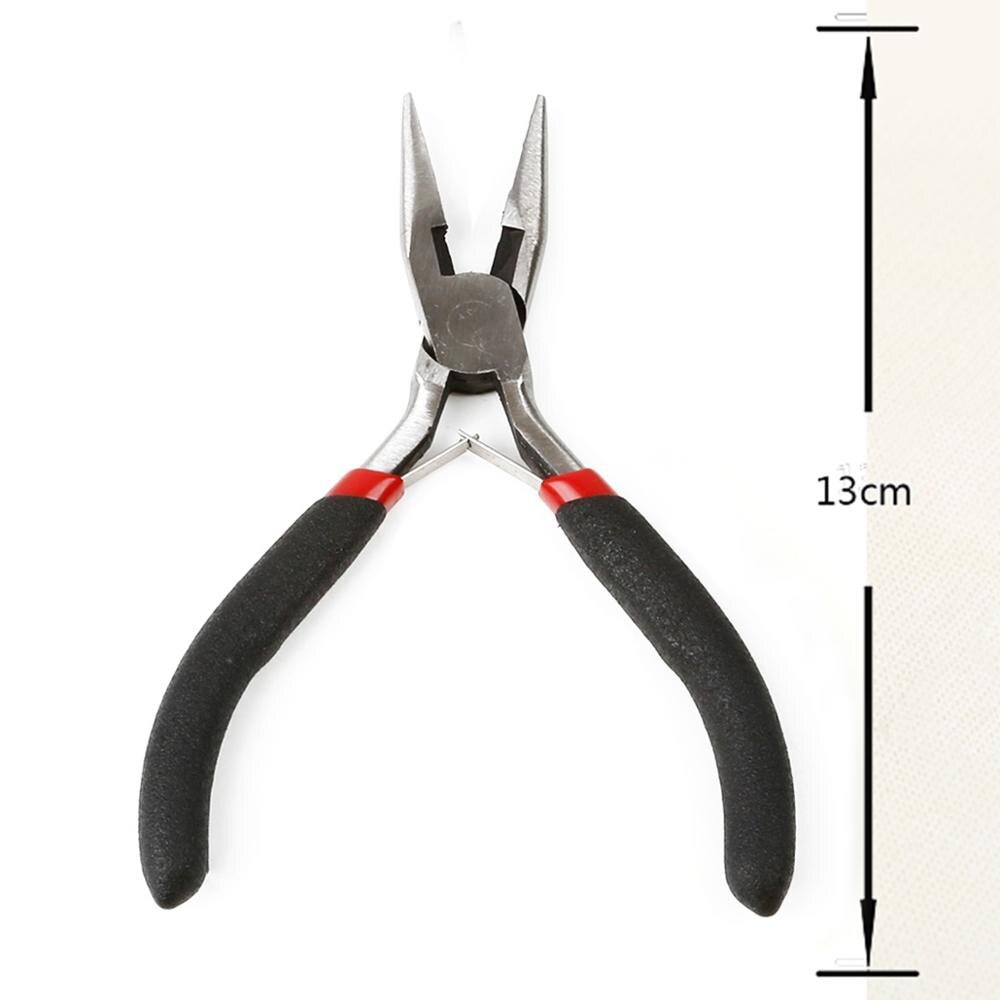 Multi-size Mini Zwart Roestvrij Staal Gebogen Krimptang Voor DIY Kralen Sieraden Maken Tang Fix Hand jewerly Tool: Sharp nose pliers