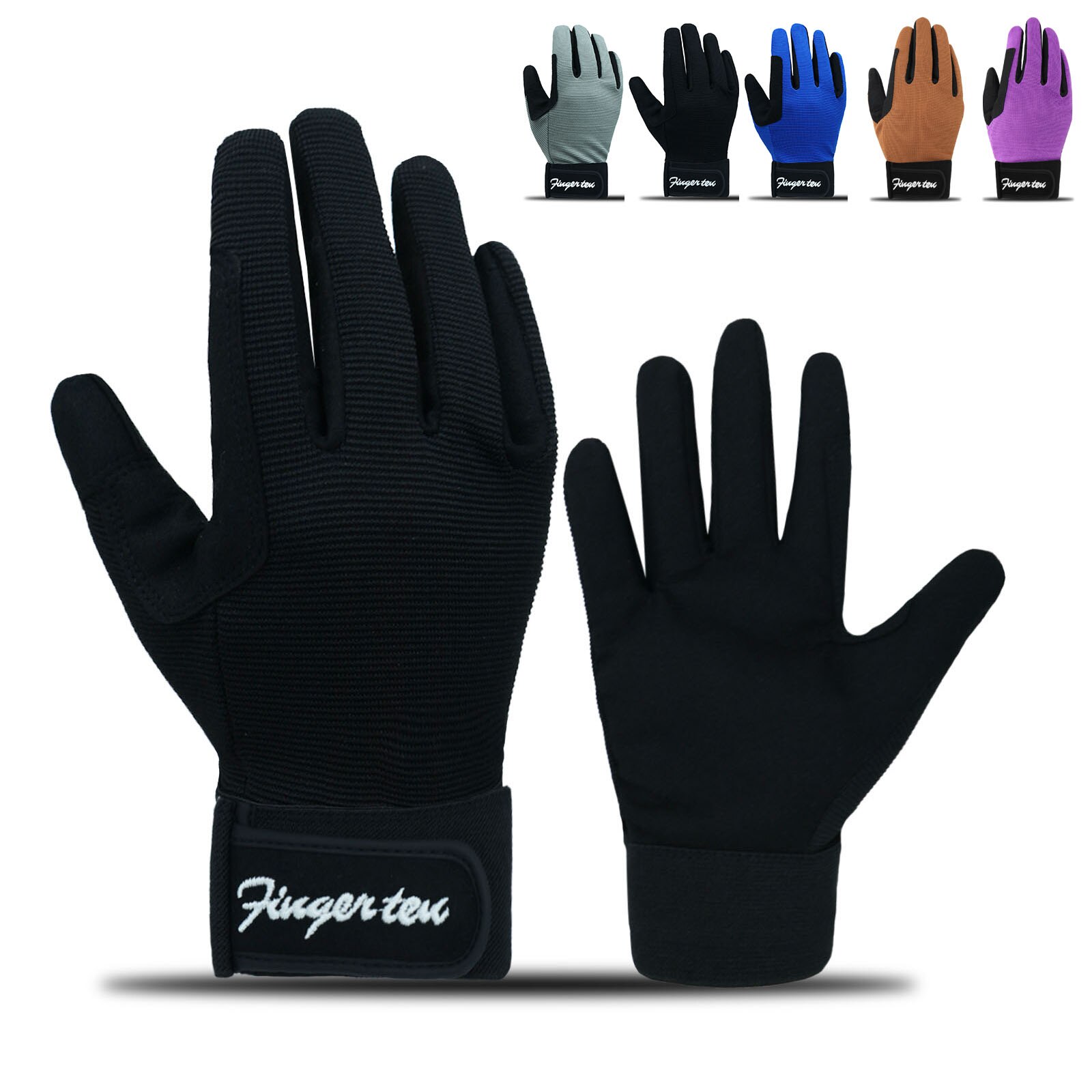 2022 Paardrijden Handschoenen Kids Jongens Meisjes Paardensport Rit Jeugd Comfortabele Grip Fiets Handschoen Voor Leeftijd 5-14: S (Age 5-7) / Black