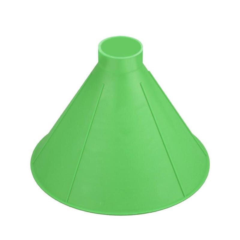 Auto Car Magic Window Windshield Car Ice Scraper Shaped Funnel Snow Remover Deicer Cone Deicing Tool Scraping ONE Round: 14.5cm base green