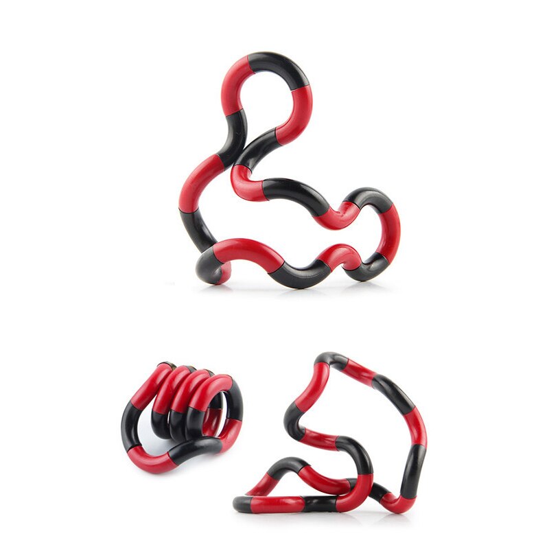 Fidget Speelgoed Roller Wirwar Anti Stress Volwassenen Vroege Educatief Anti Stress Speelgoed Kind Touw Voor Stress Antistress Speelgoed Voor Kids: Red Black