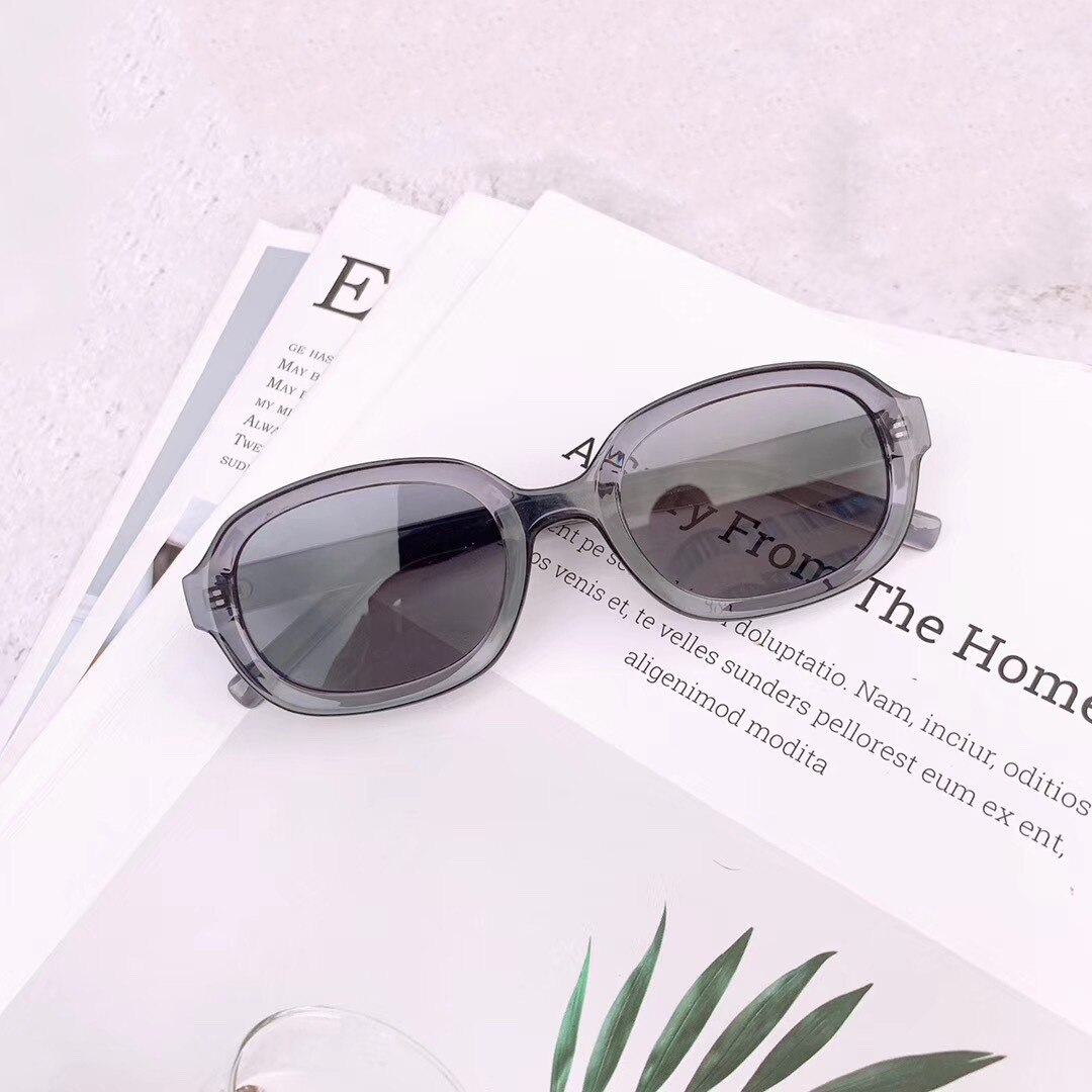 Vem sötnos trendiga 90s solglasögon dammärke retro oval båge solglasögon nyanser korea stil sunnies kvinnlig  s161: C2 grågrå