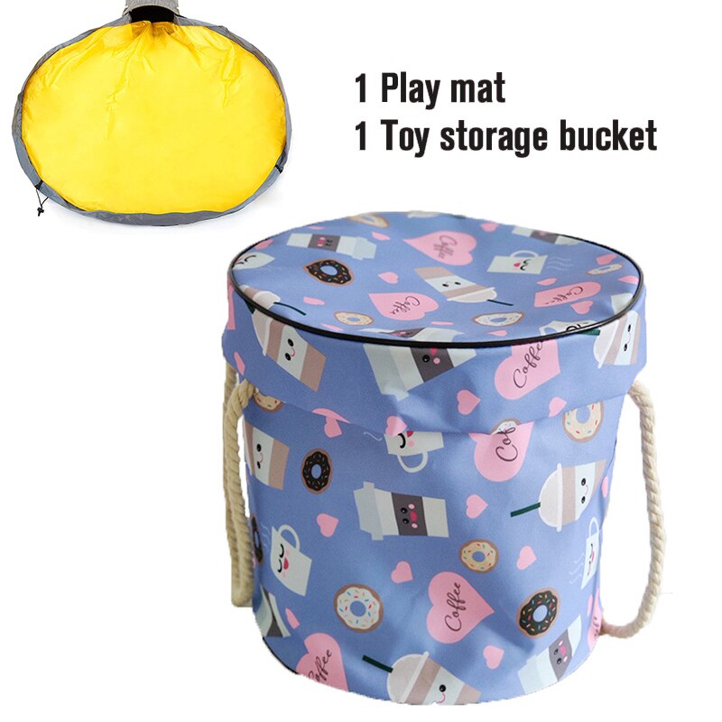 Tapis jouet sac de rangement blocs jouets sacs tapis de jeu sac jouets Slideaway nettoyage et stockage conteneur organisateur multifonctionnel 1.5m: A07