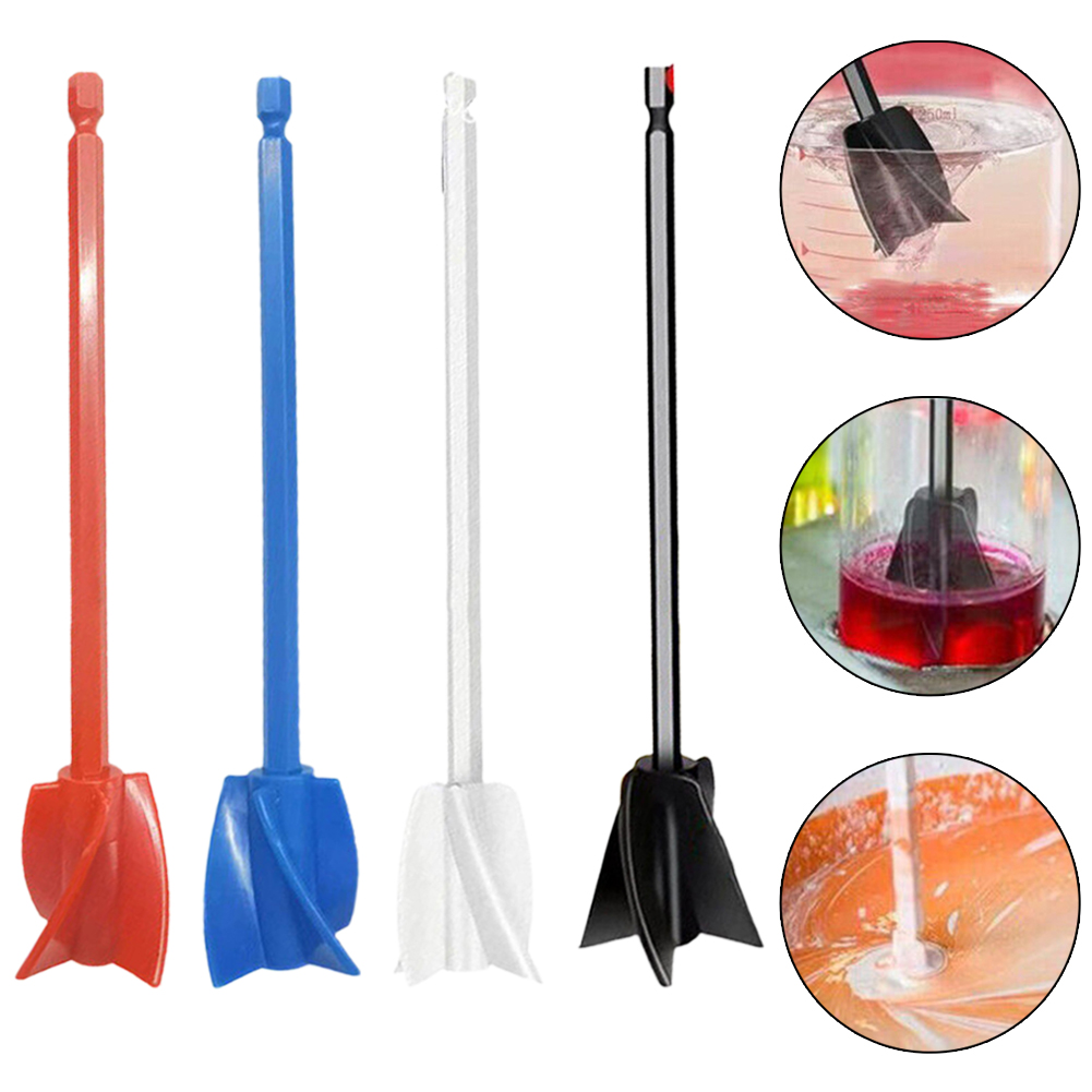 Mélangeur époxy, fixation de perceuse à peinture, palette de consistance pour liquides, agitateur à tête de résine, fixation de résine de peinture avec mandrin de forage