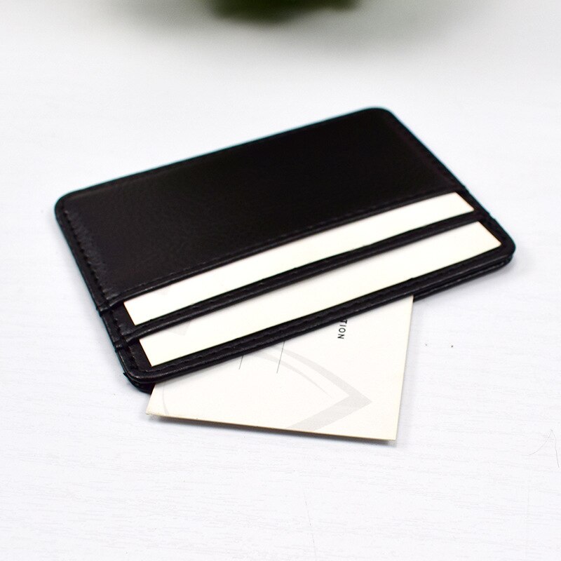 Mode Dunne Lederen Card Cover Bank Zakelijke Creditcard Houder Id-kaart Houder Wallet Case Voor Mannen Vrouwen