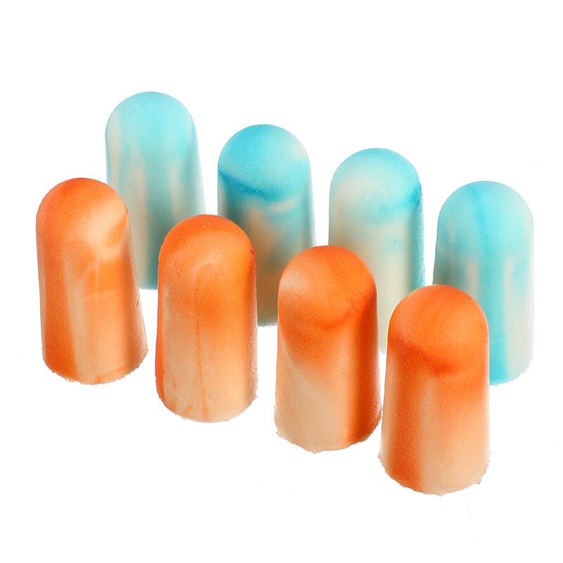 8Pcs Soft Foam Ear Plugs Sponge Wireless Noise Reduction Earplug Motion Sleep Earplug Protective Colorful