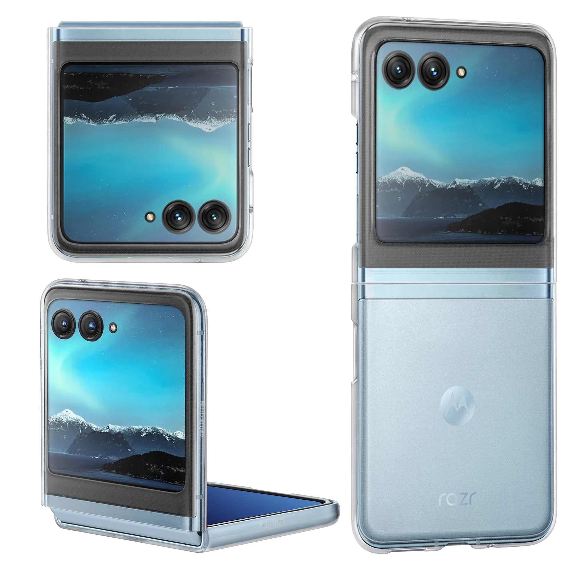 Étui rigide transparent pour MOTOROLA MOTO RAZR 40 60 Ultra Razr40 Plus Razr 50 ultra 2022 5G, Protection contre les chutes, housse de téléphone fine