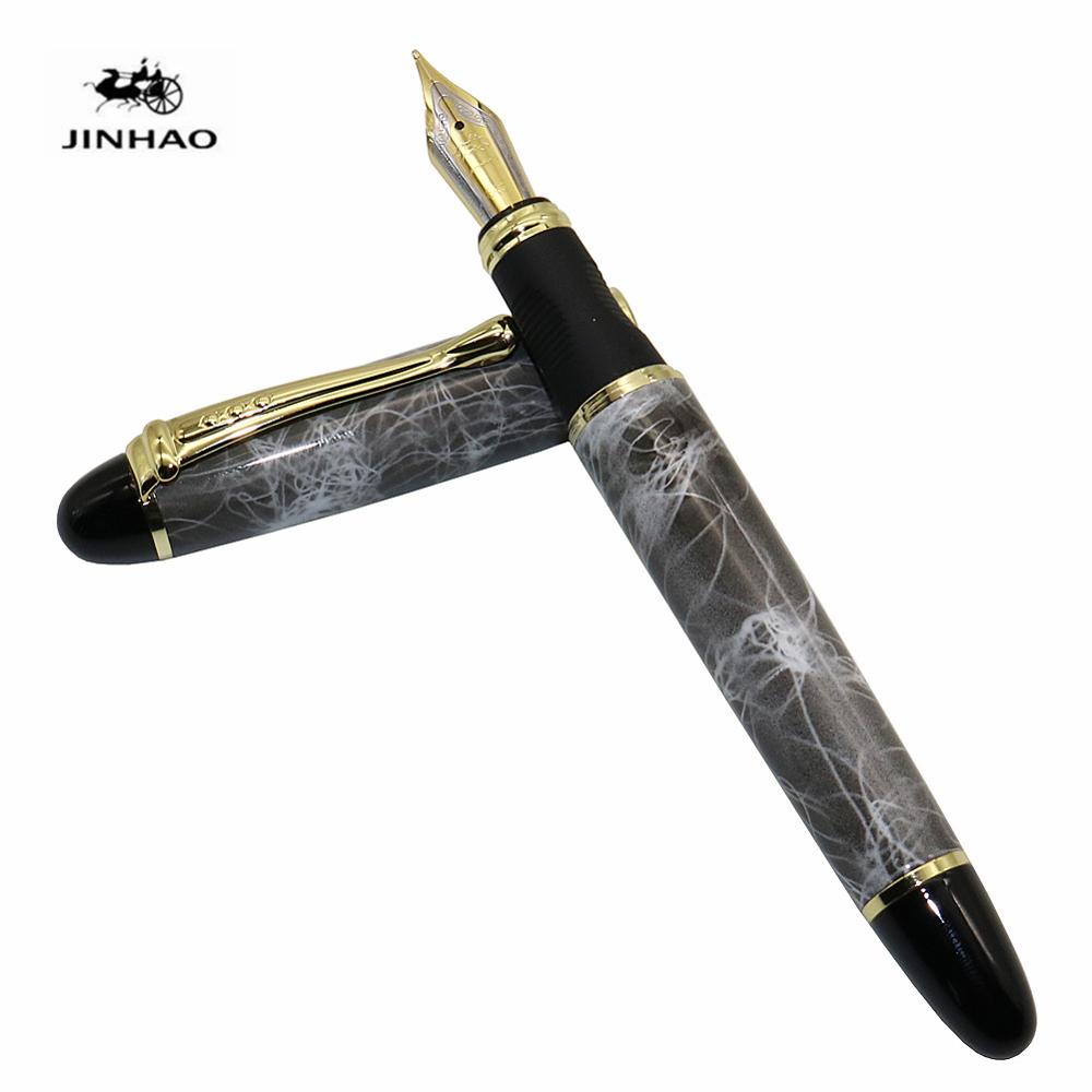Jinhao X450 Iraurita Brunnen stift Voll metall Goldene Clip luxus stifte Schüler Schreibwaren Büro schule liefert: Marmor Limette