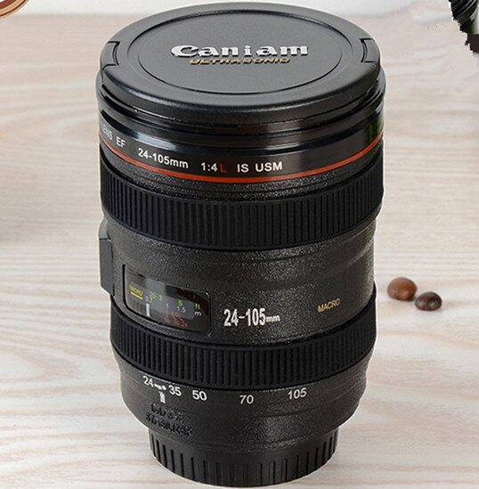 Creativa taza Canon de 400ml creativa, taza de mano, taza de café, taza de cámara de segunda generación, taza lente de cámara SLR cubierta para fotógrafo