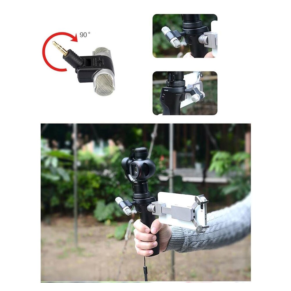 External Microphone Dual Wireless Stereo Recording Mic for DJI OSMO Pocket OSMO Series Handheld Gimbal Camera Accessories