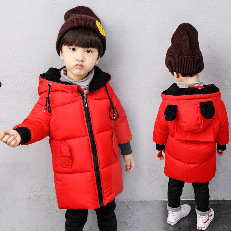 Neue freundlicher Winter Jacke Jungen mit kapuze 3 farben warme mäntel Jungen Winterjacke 7WT031