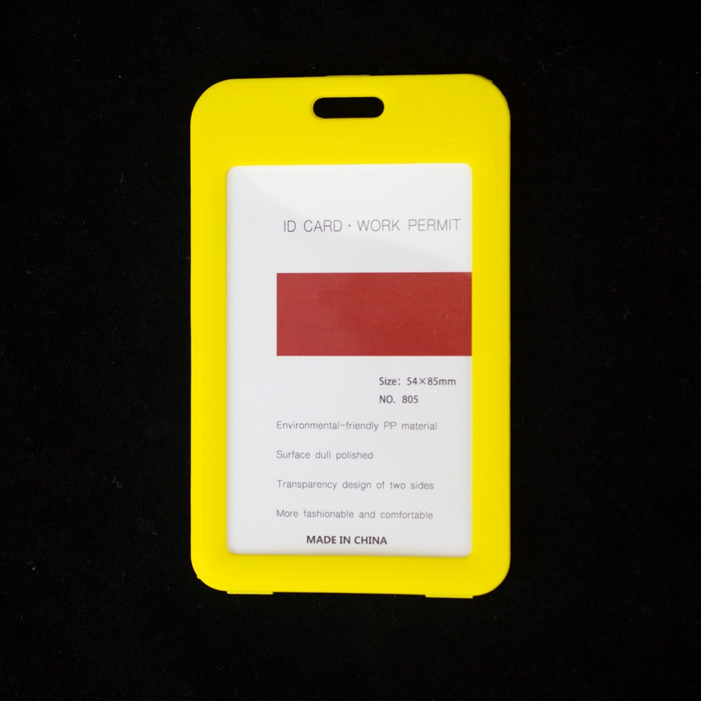 Color ID Card Holder Plastic Badge Holder Name Identification Sleeve Dual Clear Business Exhibition Shell Office school entrance
