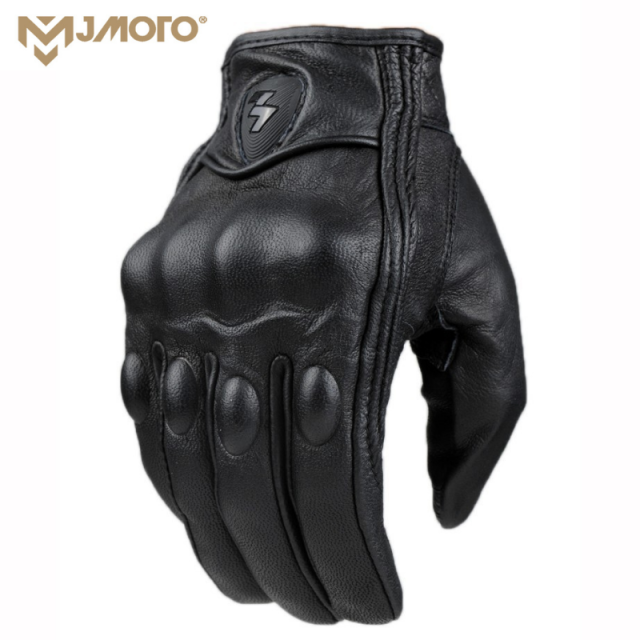 For Icon Leather Motorcycle Gloves Summer Perforated Classic Motorcyclist Gloves Women Enduro MX MTB Biker Accessories: Not Perforation / XXL