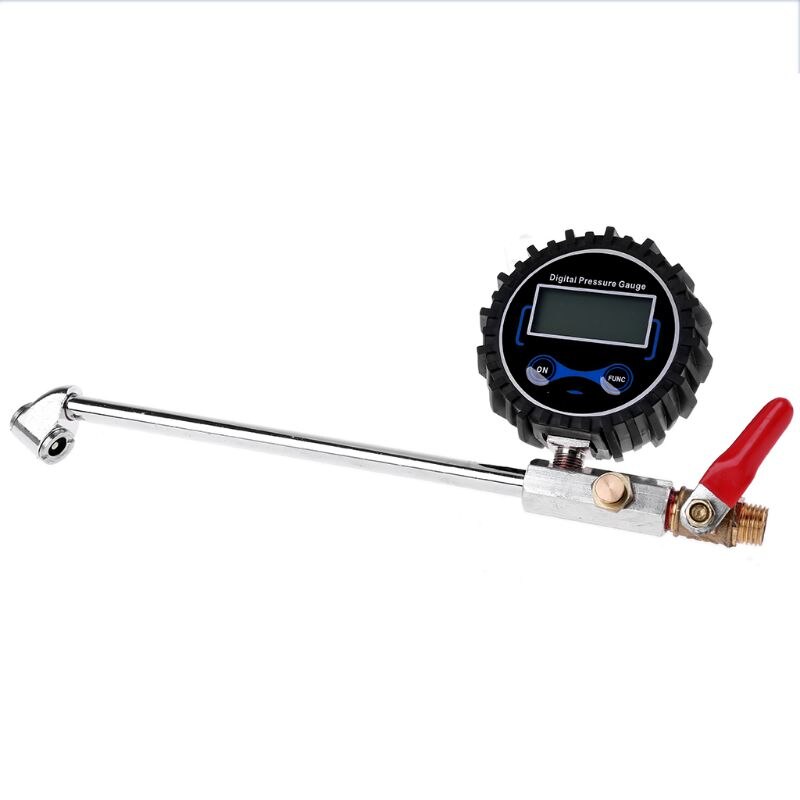 Dual Head Straight Tire Inflator Met Manometer 0-200 Psi, 1/4 "Voor Vrachtwagen, Fiets, gazon Tractoren, Motorfietsen, Atv 'S