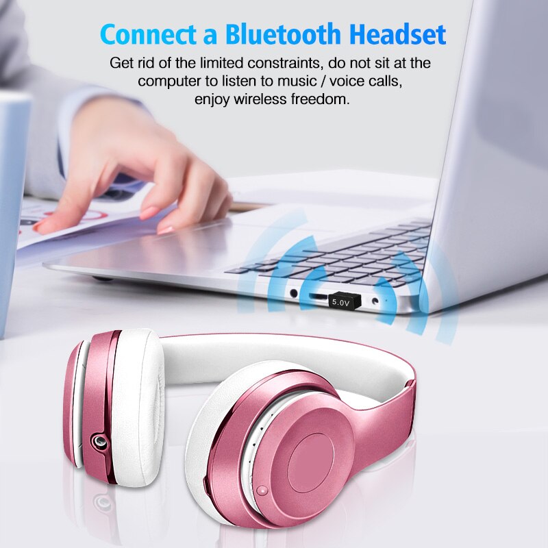 USB Blu-Teeth Adapter BT5.0 USB Wireless Computer Adapter Audio Receiver Transmitter Dongles Laptop Earphone Mini Sender