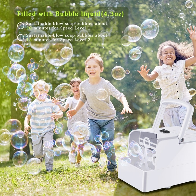 Bubble Machine Automatic Bubble Blower Party Birthday Wedding Bubble Maker Summer Outdoor Toy for Kids